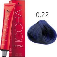Schwarzkopf Professional Igora Royal Permanent Hair Color, 0-22, Anti Orange Concentrate, 60 Gram